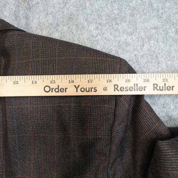 Vintage Burberrys Blazer Mens 44R? Wool Sport Coat Jacket 2 Button Union Made - Picture 8 of 16